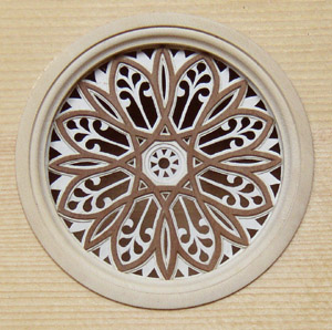 [Rose of German fretted clavichord]